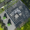 Zestaw Pergola ogrodowa tarasowa aluminiowa NORDVIC Skyline 3 x 3 m Antracyt + Roleta 3 m